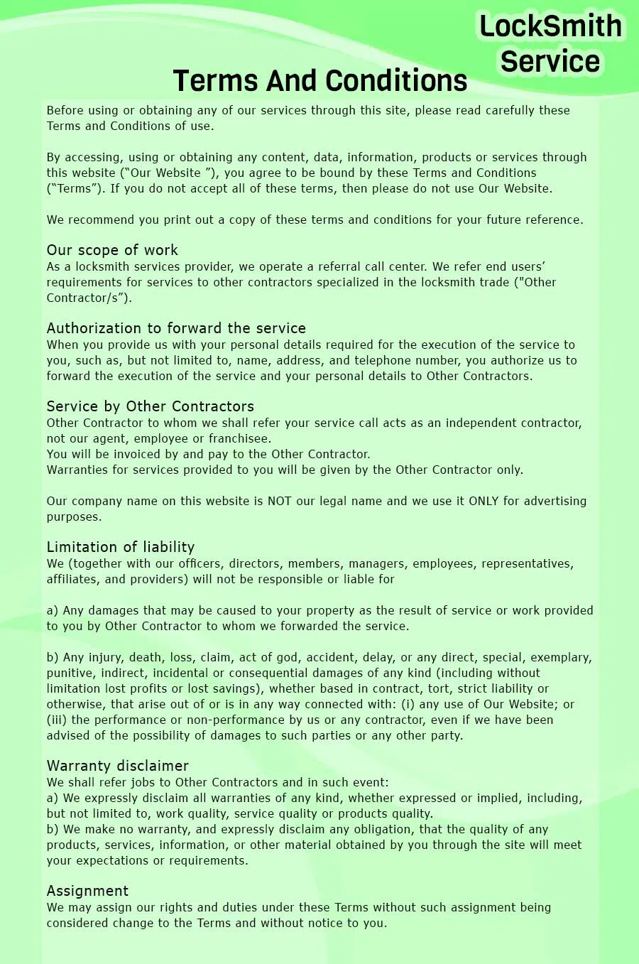 North Shore PA Locksmith Store, North Shore, PA 412-507-2802 - terms-ls